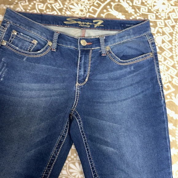 Seven 7 Skinny Fit Jeans Sz 10 - Picture 3 of 10